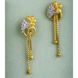 22 k gold latkan earring. nj-e0627