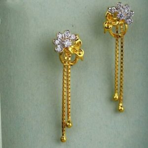 22 K Gold Fancy Latkan Earring. NJ-E0625