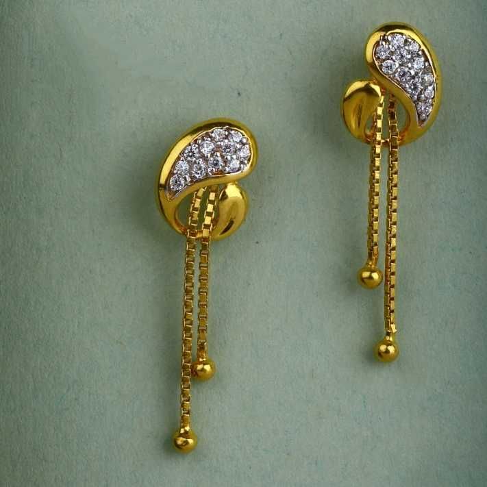 22 K Gold Fancy Latkan Earring. NJ-E0621
