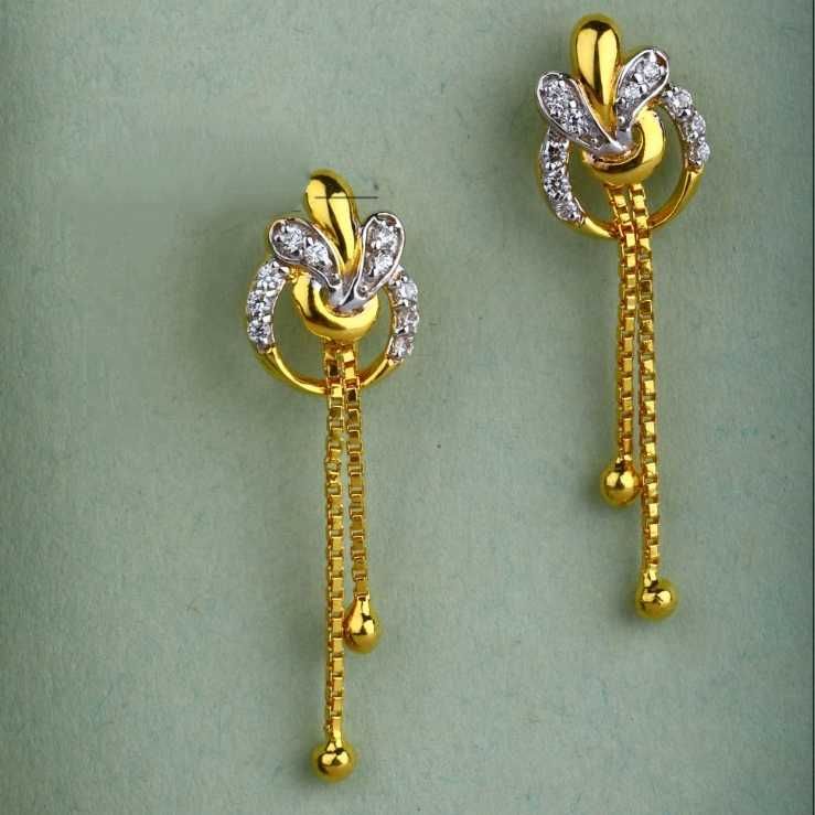 22 k gold fancy earring. nj-e0620