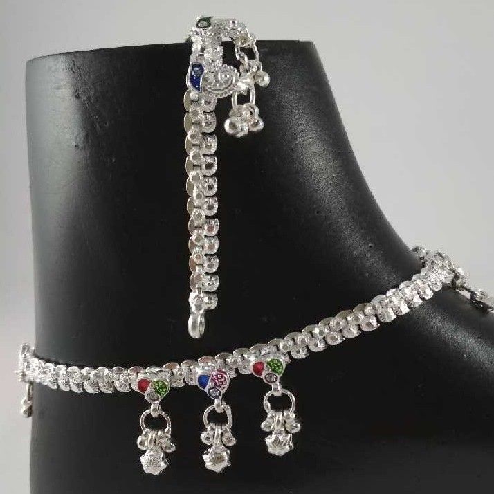Silver Fancy Anklets. NJ-P0410