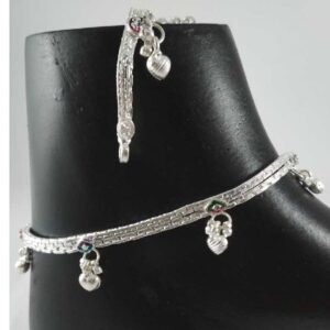 Silver Fancy Anklets. NJ-P0405