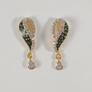22 K Gold C Z Fancy Earring. NJ-E0306