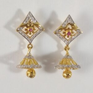 22 K Gold Fancy Earring. NJ-E0301