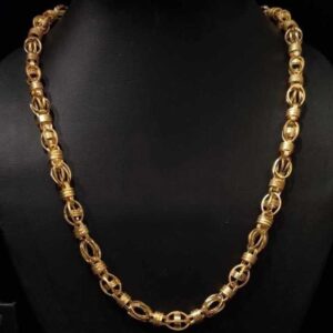 22 k gold hollow chain. nj-c0287