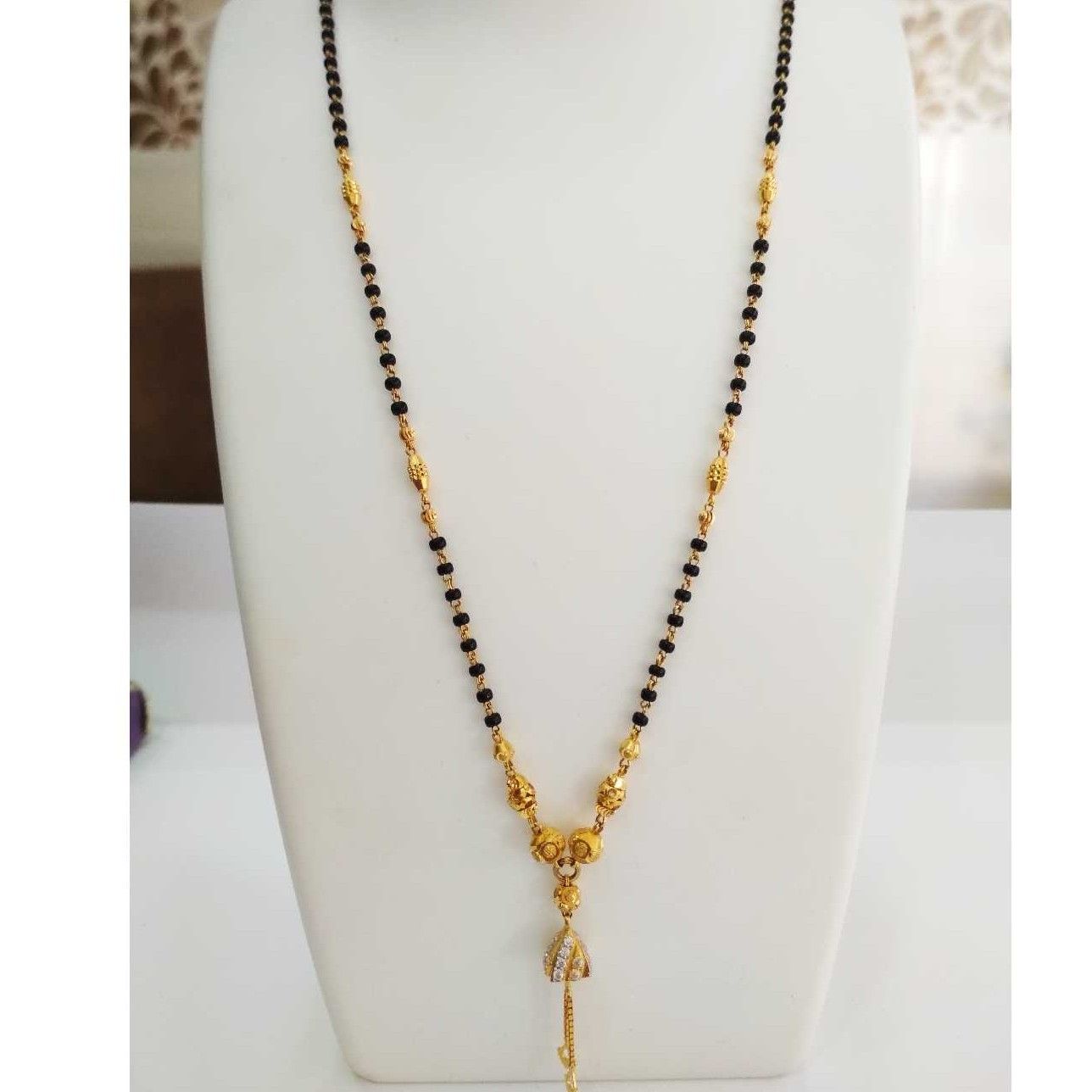 22 k gold fancy Mangalsutra. NJ-M0278