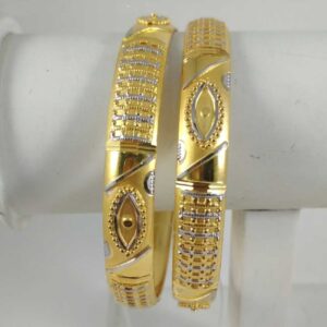 22 K Gold Rodium Bangle. NJ-B0244