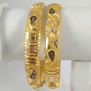 22 K Gold Fancy Bangle. NJ-B0243