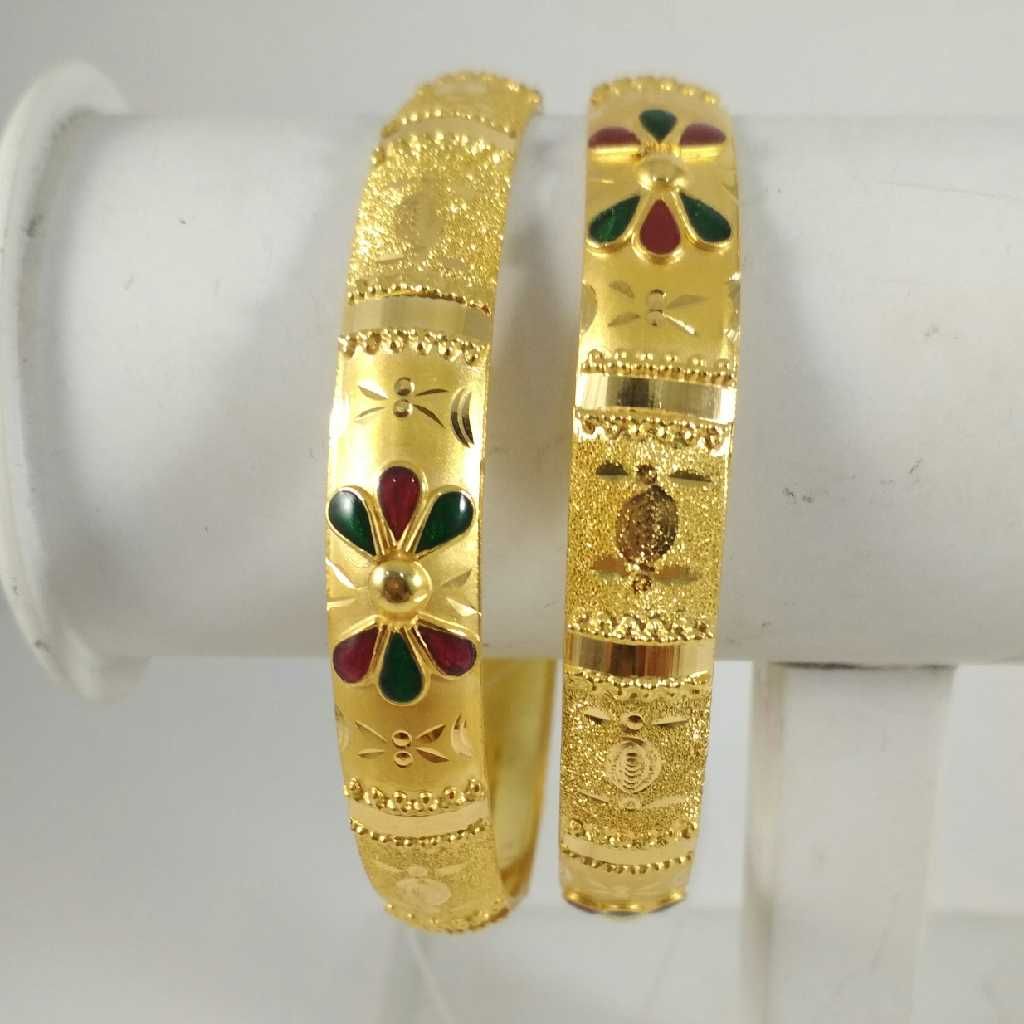 22 K Gold Meenakari Bangle. NJ-B0242