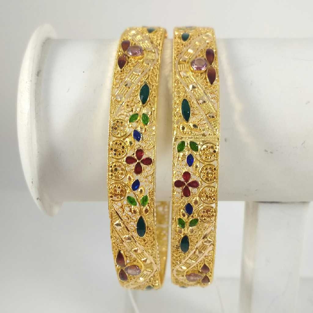 22 K Gold Antique Jadtar Bangle. NJ-B0237