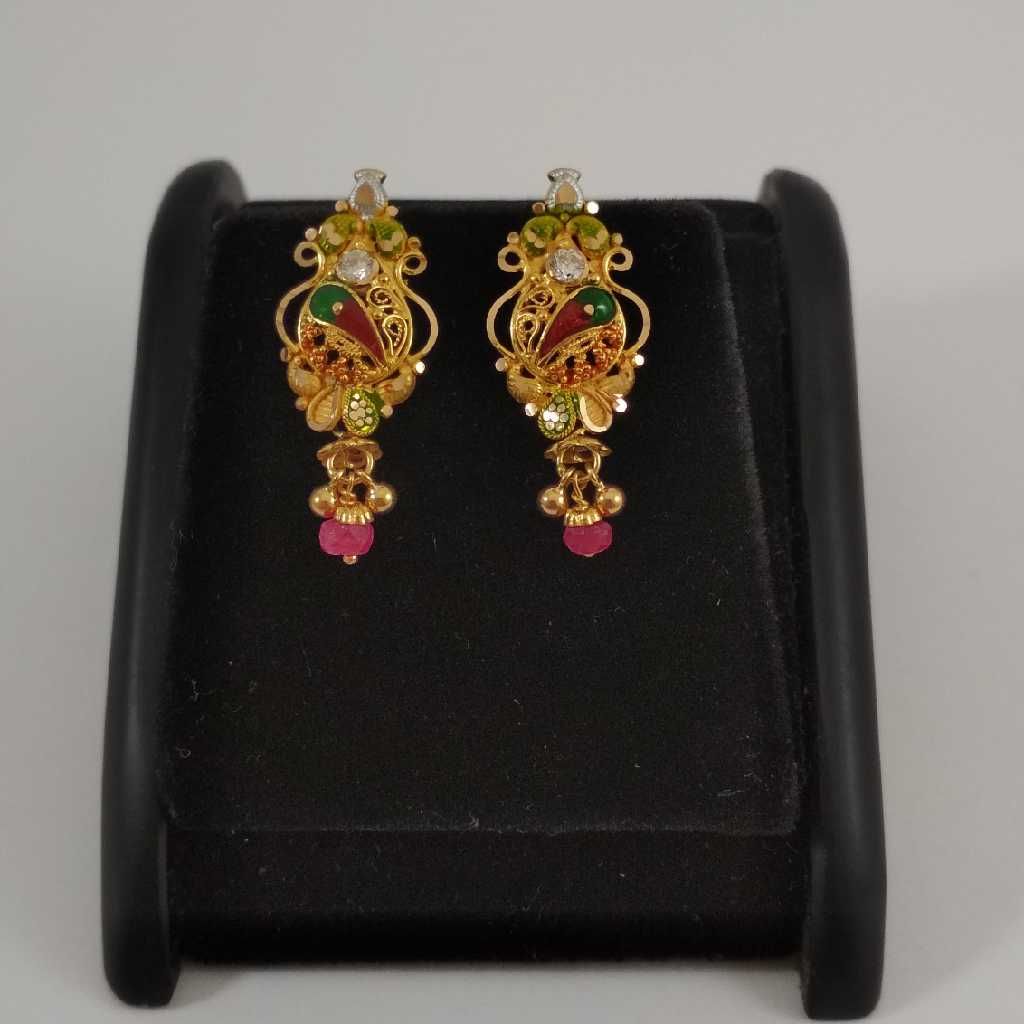 22 k gold hand made earring. nj-e0219