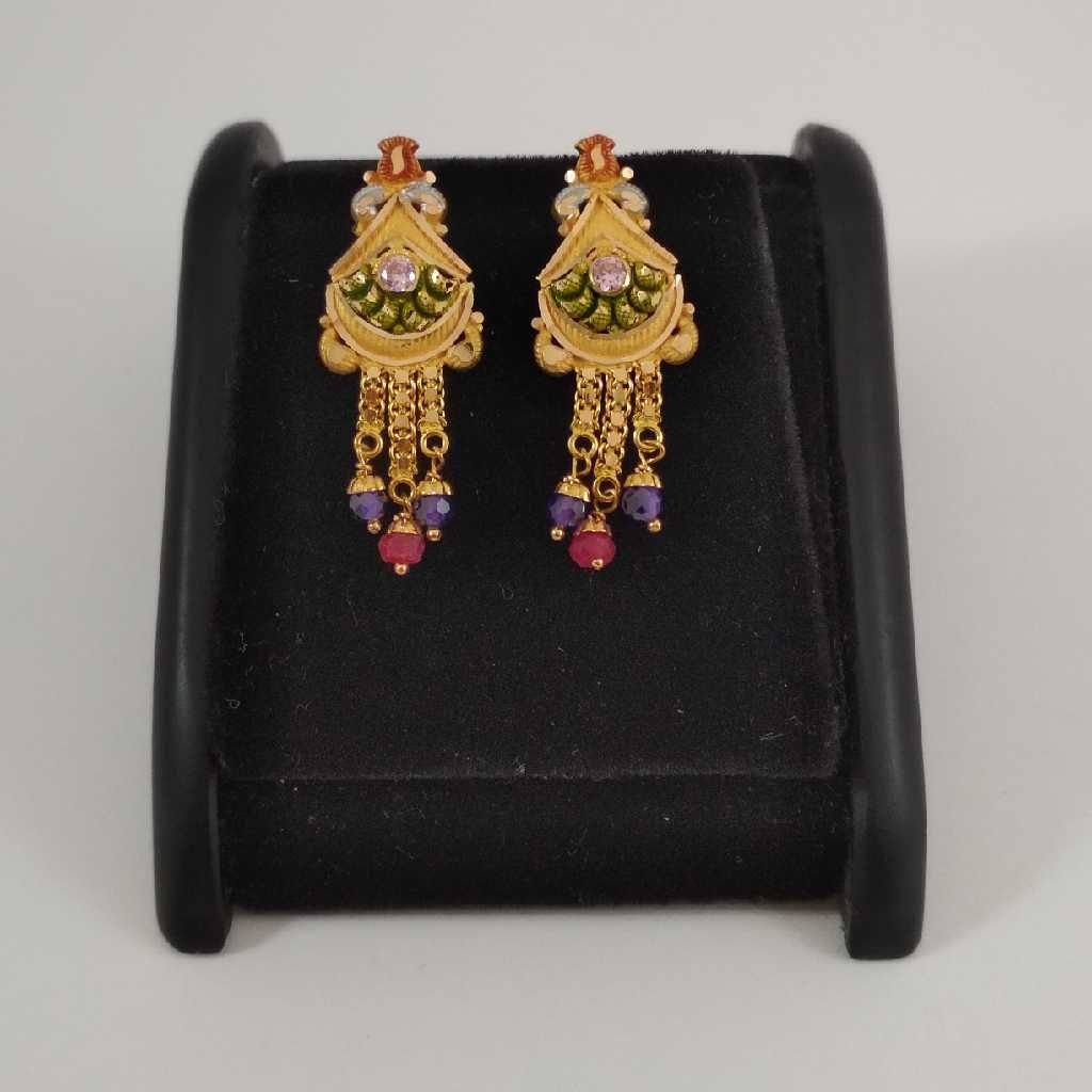 22 k gold hand made earring. nj-0216