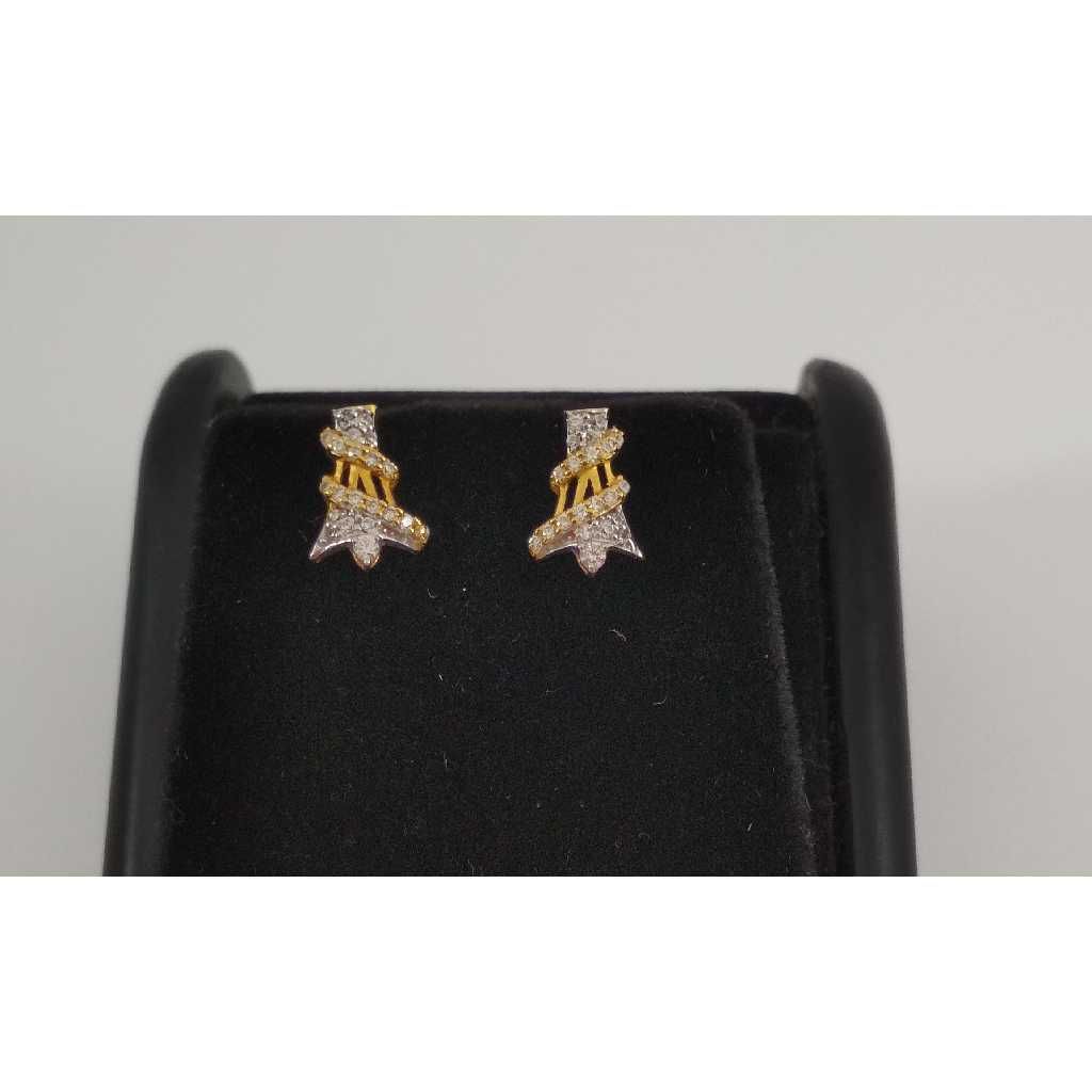 22 k gold c z earring. nj-e0215