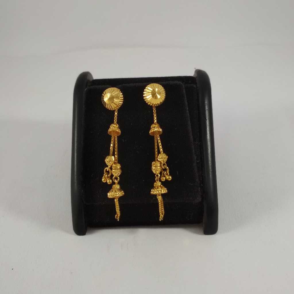 22 k gold latkan earring. nj-e0209