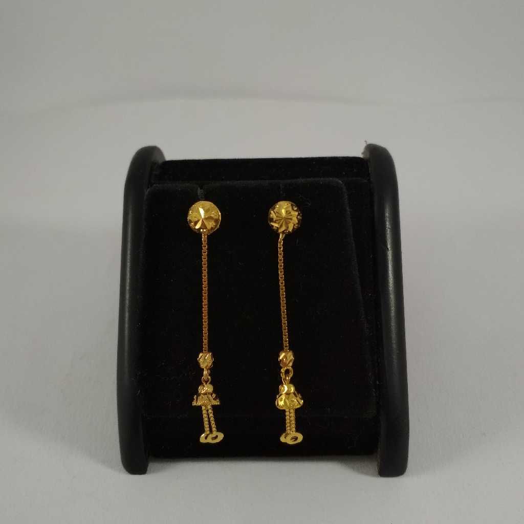 22 k gold fancy earring. nj-e0208
