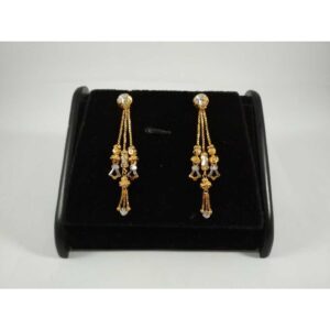 22 k gold fancy latkan earring. nj-e0205