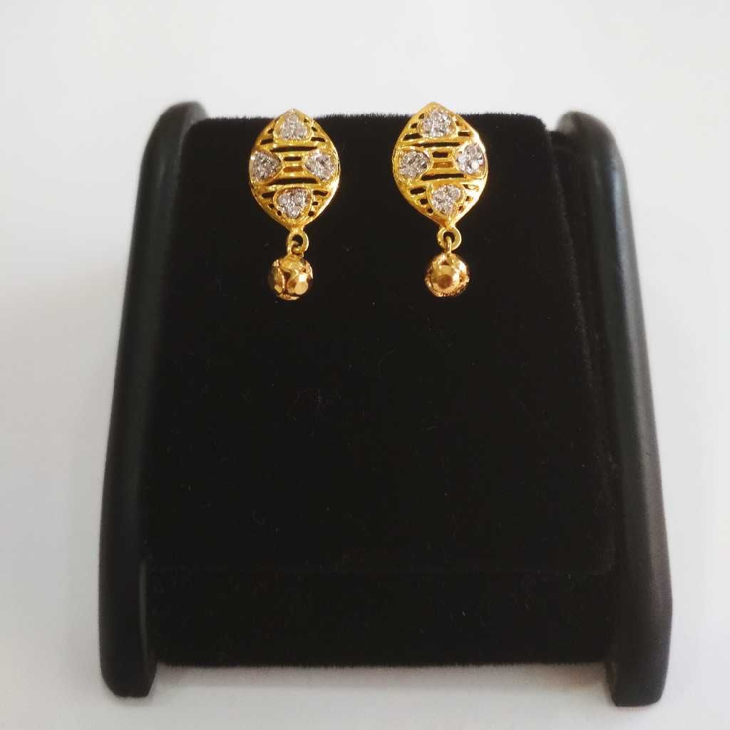 22 k gold fancy earring nj-e087