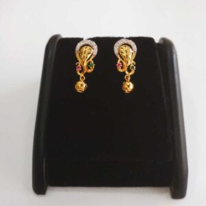 22 k gold fancy earring nj-e086