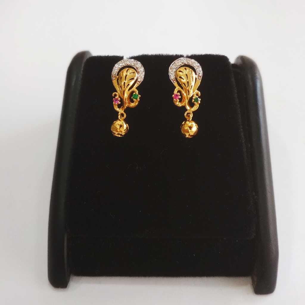 22 k gold fancy earring nj-e086