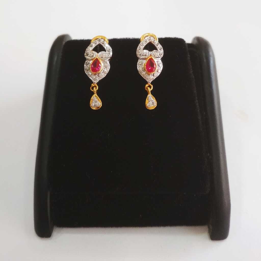 22 k gold fancy earring nj-e085