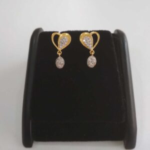 22 k gold  heart shape Earring nj-e079