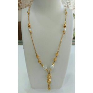 22K Gold Pendant Chain NJ-C051