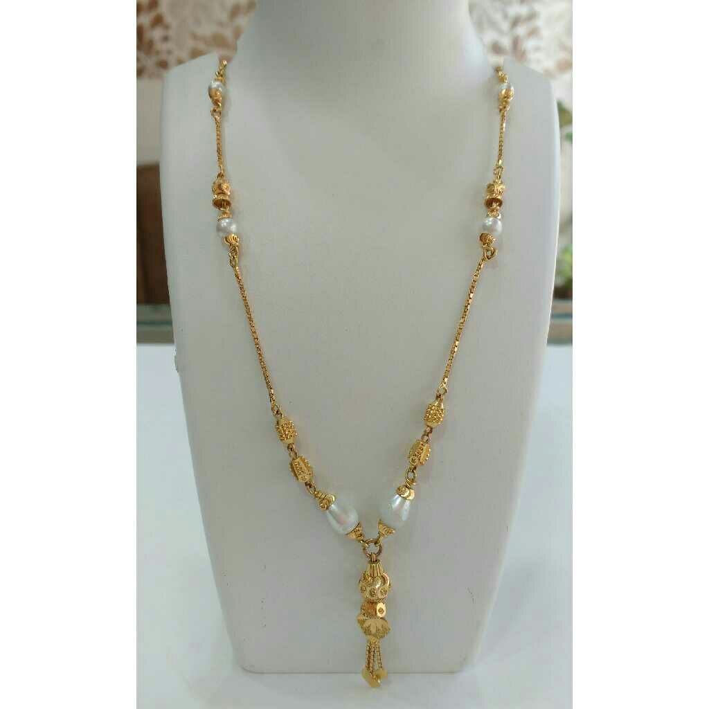 22K Gold Pendant Chain NJ-C051