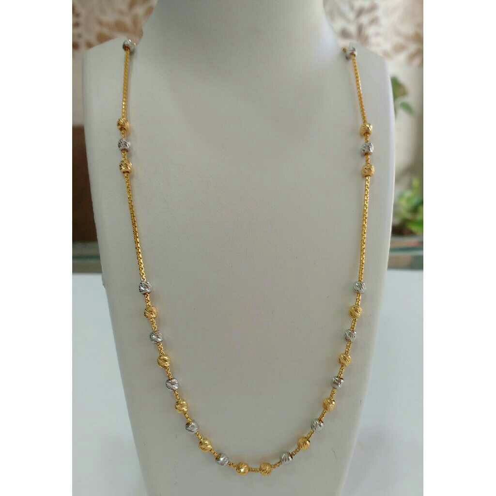 22K Gold Pendant Chain NJ-C049