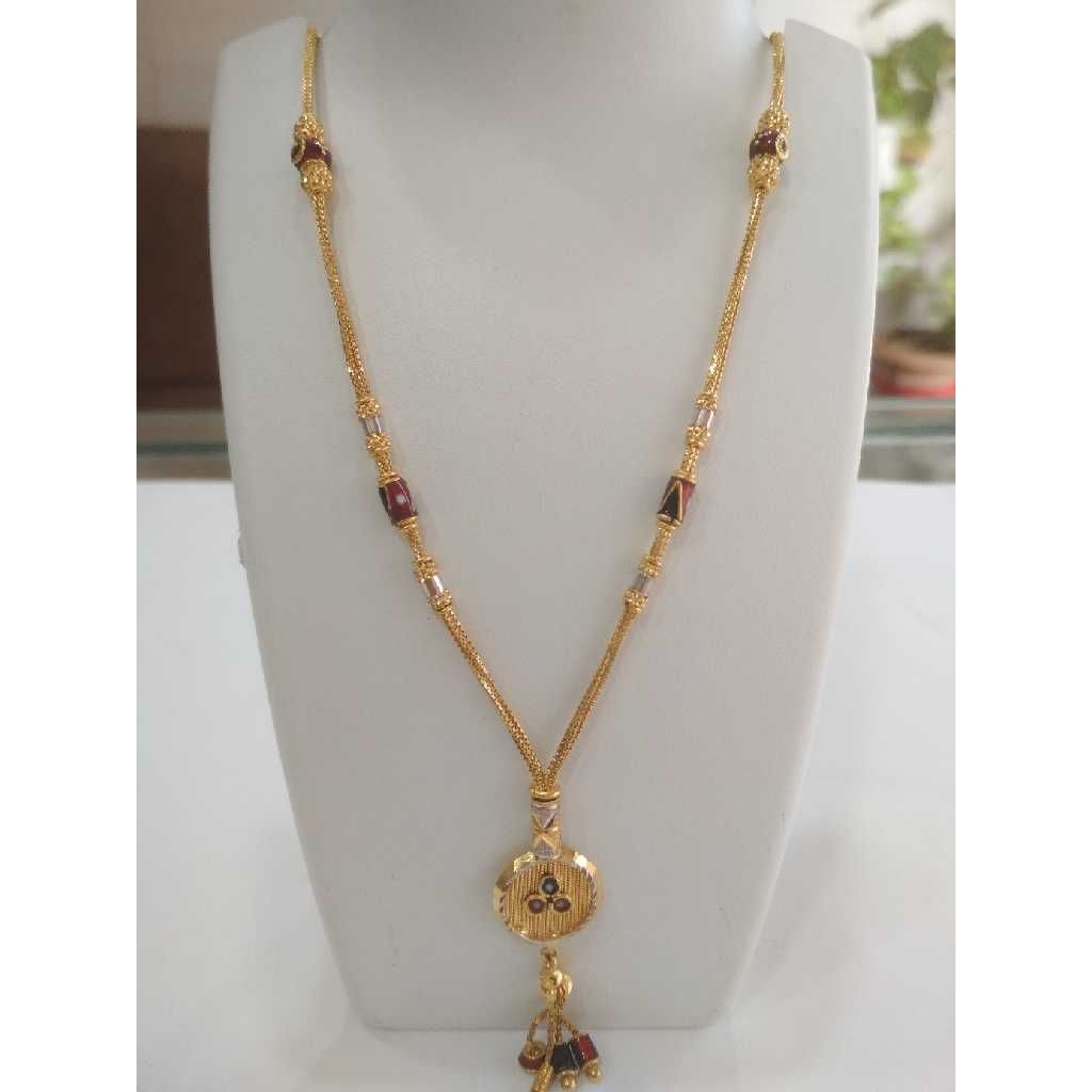 22K Gold Fancy Pendant Chain NJ-C046