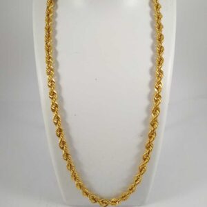22k gold machine chain nj-c041