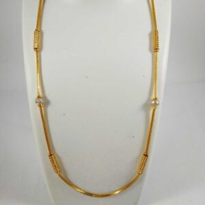 22k gold machine chain nj-c039