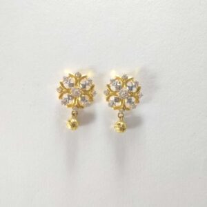 22k gold round fancy earing nj-e003