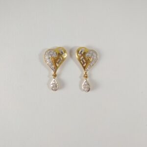 22k gold heart shape fancy earing for women NJ-E300