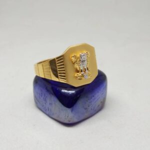 22K PLAIN GOLD ASHOK STAMBH GENTS RING