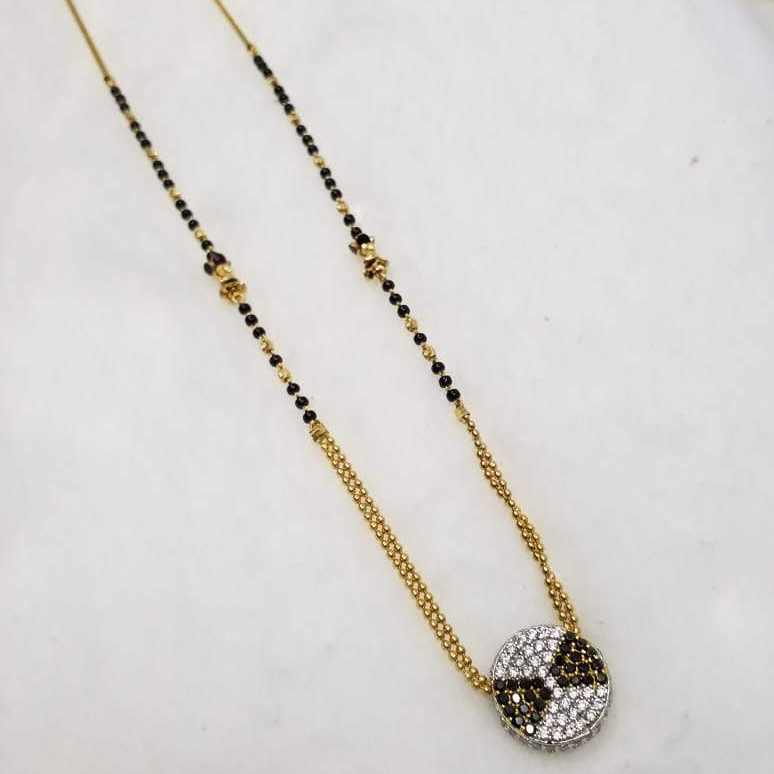 22K Daily wear diamond mangalsutra