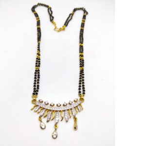 916  Two Line  mangalsutra with Diamond pendent