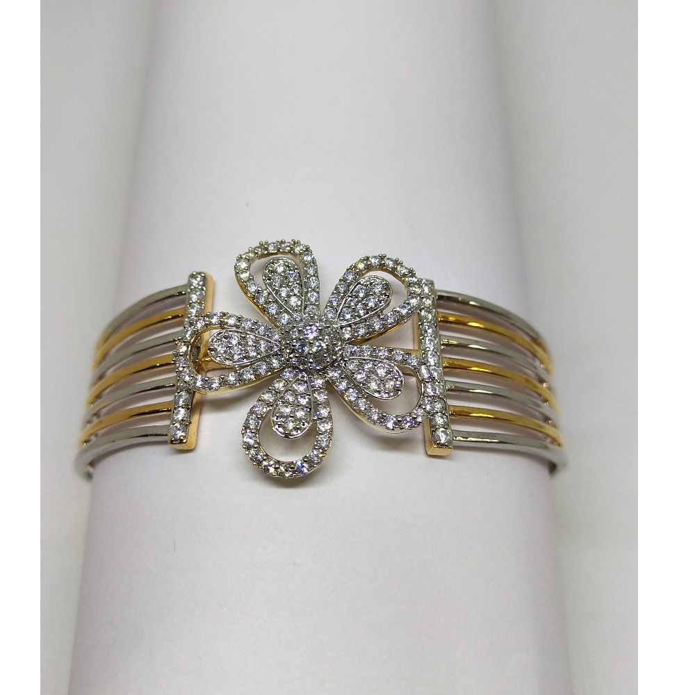 22K platinum and gold polish diamond bracelet