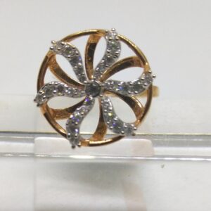 18K Designer wedding special rose gold ring