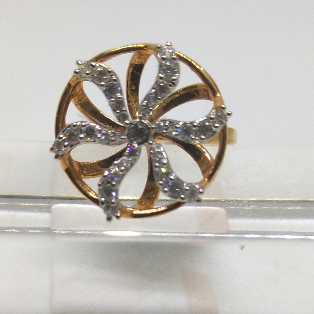 18K Designer wedding special rose gold ring