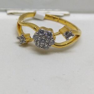 22K light weight cz diamond ring