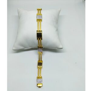 916 diamond & rodium coated simple gents lucky