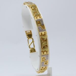 916 Gold Attractive Gents Lucky Bracelet KV-GB003