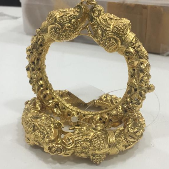 916 gold indian design wedding kada kv-b004
