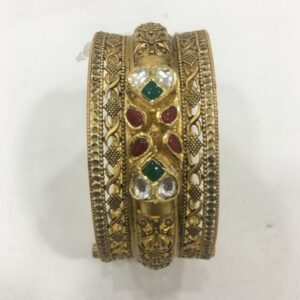 916 Gold Fancy Color stone Kada For Wedding KV-B003