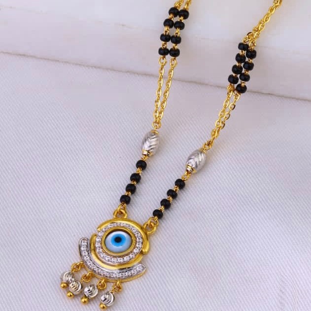 22KT Gold CZ Kidiya Ser Mangalsutra MS-767