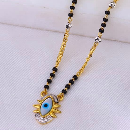 916 Gold Designer Black Moti Mangalsutra MS-760