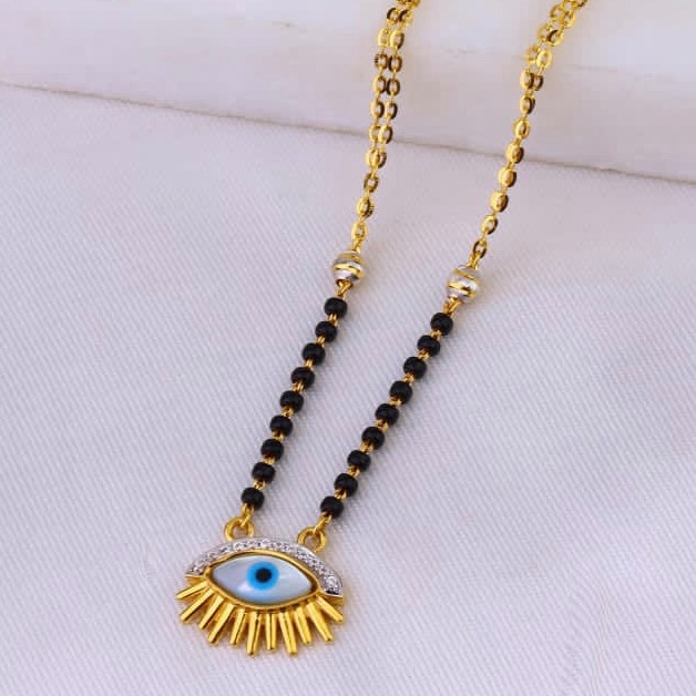 916 Gold eye Design Mangalsutra MS-765 - Image 2