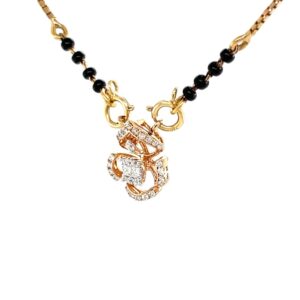 The Eternal Bond Diamond Mangalsutra Tanmaniya Pendant