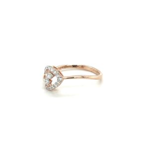 Floating Heart Diamond Ring 14k Rose Gold