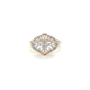 14k Rose Gold Diamond Verkrustet Ring